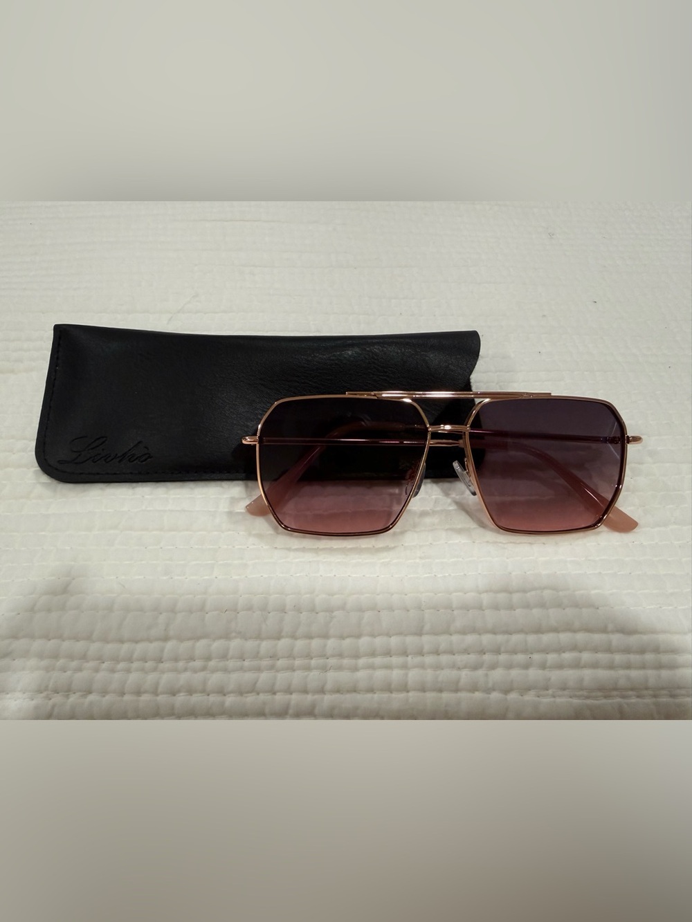 Target Rose Gold Metal Frame Sunglasses with Pink Gradient Lenses
